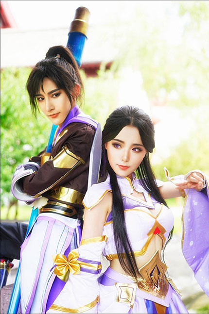 王者荣耀 cosplay 王者荣耀 紫霞仙子 至尊宝 cosplay